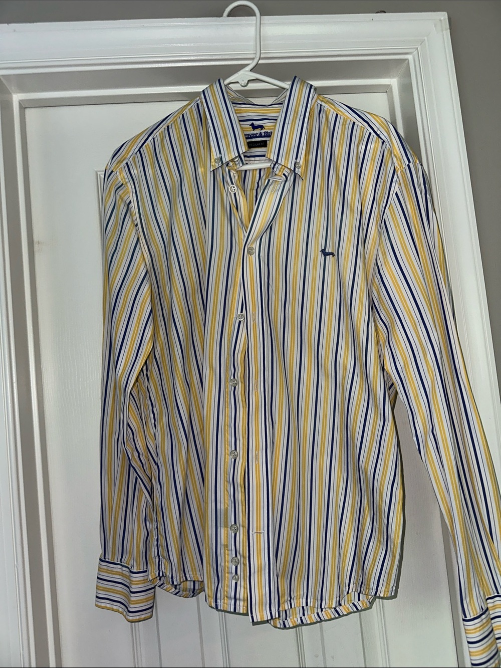 Tommy Bahama Yellow & Blue Striped Men's Button-Down Shirt